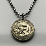 1960 Liberia 5 Cent Münze Anhänger Halskette Schmuck Westafrikanische Elefantensafari Monrovia Gbarnga Buchanan Ganta Kakata Zwedru Harbel Montserrado Nimba Kpelle Bassa Menschen Bong Lofa Harper Pleebo Foya Klao n000734