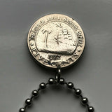 1960 Liberia 5 Cent Münze Anhänger Halskette Schmuck Westafrikanische Elefantensafari Monrovia Gbarnga Buchanan Ganta Kakata Zwedru Harbel Montserrado Nimba Kpelle Bassa Menschen Bong Lofa Harper Pleebo Foya Klao n000734