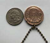 1873 to 1892 Japan Nippon 1 Sen coin pendant Japanese Seiryu dragon Tokyo Kawasaki Fukuoka Saitama Chiba Sendai Nagoya water deity Hiroshima n001016_b