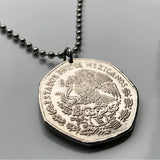1976 Mexico 10 Pesos coin pendant Mexican eagle Cancun Tijuana Veracruz Toluca Chiapas Pachuca Morelia Durango Guadalajara n002008