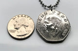 1976 Mexico 10 Pesos coin pendant Mexican eagle Cancun Tijuana Veracruz Toluca Chiapas Pachuca Morelia Durango Guadalajara n002008