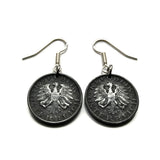 Austria Osterreich 10 Groschen coin earrings Austrian eagle Habsburg shield Vienna Salzburg Innsbruck Graz Linz Sankt Pölten Wels Sölden Ischgl Gmunden Vorarlberg Hallstatt Zell am e000258
