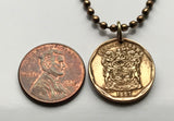 South Africa 20 Cent coin pendant King Protea flowering plant flower giant protea honeypot king sugar bush fynbos Cape Town Johannesburg Port Elizabeth Pretoria Bloemfontein Limpopo Nguni Bantu Zulu isiXhosa Afrikaan Table Mountain Azania n003143