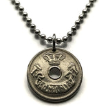 1906 Romania 5 Bani coin pendant necklace fashion jewelry Romanian crown Bucharest Ploiesti Oradea Craiova Sibiu Iaşi Pitesti Deva Balkans Moldavia Wallachia n002983