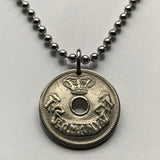 1906 Romania 5 Bani coin pendant necklace fashion jewelry Romanian crown Bucharest Ploiesti Oradea Craiova Sibiu Iaşi Pitesti Deva Balkans Moldavia Wallachia n002983