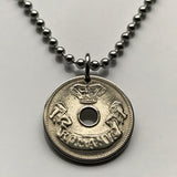 1906 Romania 5 Bani coin pendant necklace fashion jewelry Romanian crown Bucharest Ploiesti Oradea Craiova Sibiu Iaşi Pitesti Deva Balkans Moldavia Wallachia n002983