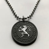 1915 Belgium Belgie Belgique 10 Centimes coin pendant necklace jewelry World War 1 Belgian lion Brussels Bruges Antwerp Ghent Liège Limbourg Bilstain Wallonia Namur Leuven Charleroi Schaerbeek Mechelen Flanders Flemish Deurne Ostend Dinant n001039