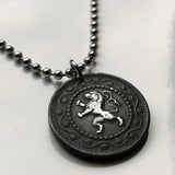 1915 Belgium Belgie Belgique 10 Centimes coin pendant necklace jewelry World War 1 Belgian lion Brussels Bruges Antwerp Ghent Liège Limbourg Bilstain Wallonia Namur Leuven Charleroi Schaerbeek Mechelen Flanders Flemish Deurne Ostend Dinant n001039