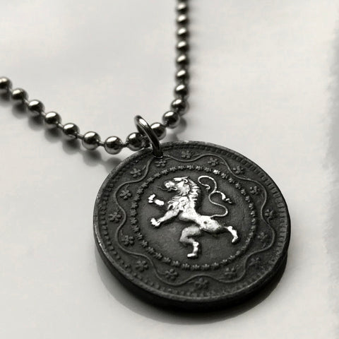 1915 Belgium Belgie Belgique 10 Centimes coin pendant necklace jewelry World War 1 Belgian lion Brussels Bruges Antwerp Ghent Liège Limbourg Bilstain Wallonia Namur Leuven Charleroi Schaerbeek Mechelen Flanders Flemish Deurne Ostend Dinant n001039