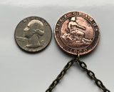 1870 Spain España 10 Centimos coin pendant necklace jewelry Spanish Lion Madrid Barcelona Sevilla Málaga Cadiz Bilbao A Coruña Granada Córdoba Valencia Zaragoza Toledo Tenerife Asturias Cataluña Catalan Vigo Gijón Ibiza Oviedo Hispania Iberia n001833