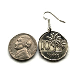 Nigeria 10 Kobo coin earrings Nigerian black shield horses eagle Abuja Lagos Kano Ibadan Benin City Port Harcourt Jos African Ilorin Oyo Uyo Sokoto Owerri Zuma Rock Super Eagles Hausa language Igbo people Yoruba Kaduna Anambra State Katsina e000612