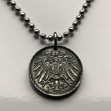 1917 Deutschland Deutschland 5 Pfennig Münzanhänger Deutscher Adler Berlin Hamburg Düsseldorf Dortmund Essen Leipzig Bremen Dresden Sachsen 1. Weltkrieg n000283