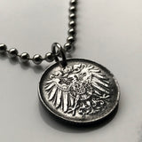 1917 Deutschland Deutschland 5 Pfennig Münzanhänger Deutscher Adler Berlin Hamburg Düsseldorf Dortmund Essen Leipzig Bremen Dresden Sachsen 1. Weltkrieg n000283