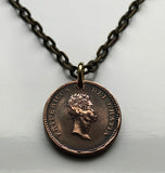 1810 Denmark 2 Skilling coin pendant Danish crown blue lions Norway Sweden Swedish 3 crowns Tre Kroner Copenhagen Aarhus Odense Aalborg Oslo Vejle Funen Slotsholmen Frederiksberg Scandinavia n003448