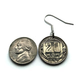 Soviet Union USSR CCCP Communist Russia 20 Kopecks coin earrings hammer & sickle Moscow Saint Petersburg Sochi Rossiya Lenin Stalin Marx proletariat working class socialist Yekaterinburg Kazan Novosibirsk Novgorod Bolsheviks Tatars Red Square e000613