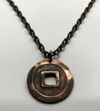 antique 1668-1700 Japan Nippon 1 Mon cash coin pendant Kanei Tsuho Tokyo Kanji Shinjitai Shogun Kobe Fukuoka Yokohama Osaka bushido Samurai Kyoto Okinawa Kawasaki Sendai Sapporo Nagoya bunsen relic n001095b