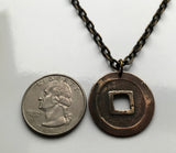 antique 1668-1700 Japan Nippon 1 Mon cash coin pendant Kanei Tsuho Tokyo Kanji Shinjitai Shogun Kobe Fukuoka Yokohama Osaka bushido Samurai Kyoto Okinawa Kawasaki Sendai Sapporo Nagoya bunsen relic n001095b
