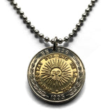 Argentina 1 Peso coin pendant jewelry Sol de Mayo Río de la Plata Buenos Aires Córdoba Rosario Mendoza Tucumán La Plata Mar del Plata Salta San Juan Santa Fe Resistencia Santiago Estero Corrientes Posadas Quilmes Lanús Entre Rios Gaucho Patagonia n000481