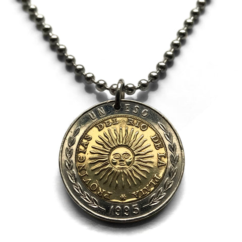 Argentina 1 Peso coin pendant jewelry Sol de Mayo Río de la Plata Buenos Aires Córdoba Rosario Mendoza Tucumán La Plata Mar del Plata Salta San Juan Santa Fe Resistencia Santiago Estero Corrientes Posadas Quilmes Lanús Entre Rios Gaucho Patagonia n000481