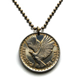 1970 Chile 10 Centimos coin key chain condor Chileno Santiago Antofogasta Rancagua Coquimbo Temuco Andes Tarapacá necklace k000019