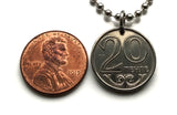2006 Kazakhstan 20 Tenge coin pendant golden Tulpars horses shanyrak Astana Central Asia Russian Pegasus Qypchaq Steppe Eagle n000573