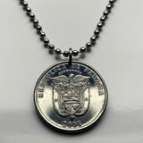2001 Panama 1/4 Balboa Münze Anhänger Halskette Schmuck Escudo Panameño San Miguelito Las Cumbres La Chorrera Tocumen Pacora Arraiján David Vista Alegre Santiago de Veraguas Colón Tocumen Santiago Chilibre n003599