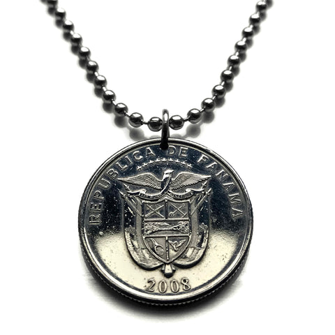2001 Panama 1/4 Balboa Münze Anhänger Halskette Schmuck Escudo Panameño San Miguelito Las Cumbres La Chorrera Tocumen Pacora Arraiján David Vista Alegre Santiago de Veraguas Colón Tocumen Santiago Chilibre n003599
