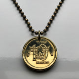 2004 Sweden Sverige 10 Kronor coin pendant Swedish crown Tre Kroner Stockholm Västerås Helsingborg Norrköping Smolandia Nordic Norsemen n003597