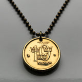 2004 Sweden Sverige 10 Kronor coin pendant Swedish crown Tre Kroner Stockholm Västerås Helsingborg Norrköping Smolandia Nordic Norsemen n003597