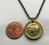 2004 Sweden Sverige 10 Kronor coin pendant Swedish crown Tre Kroner Stockholm Västerås Helsingborg Norrköping Smolandia Nordic Norsemen n003597