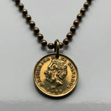 1989 El Salvador 1 Centavo coin pendant necklace jewelry Francisco Morazan San Salvador Santa Ana Soyapango San Miguel América Central Santa Tecla Mejicanos Apopa Delgado Ahuachapán Ilopango Tonacatepeque n003653