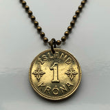 1940 Iceland Ísland 1 Krona coin pendant Icelandic crown Nordic cross World War 2 era Reykjavík Landvættir saga Griðungur Gammur Dreki Bergrisi Vík Skógar Grindavík Danish Kopavogur n001248