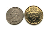 1941 Denmark Danmark Danskere 1 Krone coin rolo link bracelet jewelry World War 2 era Danish Royal crown initial C X Danes Copenhagen Aarhus Odense Aalborg Esbjerg Randers Jutland Zealand Funen Vikings Amalienborg Scandinavia Nordic Norse b000163