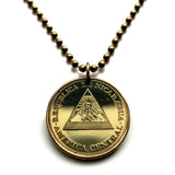 2007 Nicaragua 25 Centavos coin pendant necklace fashion jewelry piramide Nicaraguense pyramid Nicoya Pinolero Nicas Managua Sumo Rama Bilwi Jinotega Matagalpa León Misumalpan Bluefields Cordoba Ocotal Central America n001447