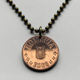 2008 Rumänien 5 Bani Münze Anhänger Halskette Schmuck rumänischen Steinadler Bukarest orthodoxe Kreuz Balkan Moldawien Walachei Siebenbürgen Halskette n002752