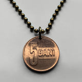 2008 Rumänien 5 Bani Münze Anhänger Halskette Schmuck rumänischen Steinadler Bukarest orthodoxe Kreuz Balkan Moldawien Walachei Siebenbürgen Halskette n002752