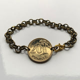 Finland Suomi 20 Pennia coin rolo link chain bracelet fashion jewelry Finnish lion Helsinki Espoo Finnic Nordic tree of life Tampere Vantaa Oulu Turku Lahti Savonlinna Uusimaa Pirkanmaa Jyväskylä Porvoo b000118