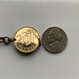 Finland Suomi 20 Pennia coin rolo link chain bracelet fashion jewelry Finnish lion Helsinki Espoo Finnic Nordic tree of life Tampere Vantaa Oulu Turku Lahti Savonlinna Uusimaa Pirkanmaa Jyväskylä Porvoo b000118