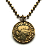 1942 Argentina 5 Centavos coin pendant liberty Buenos Aires Tucumán Salta San Juan Entre Ríos Río de la Plata Puerto Madero n000966