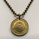 2005 Argentina 5 Centavos coin pendant Sol de Mayo Buenos Aires Mar del Plata May Revolution Tucumán Santa Fe Quilmes asado n000401