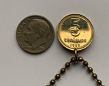 2005 Argentina 5 Centavos coin pendant Sol de Mayo Buenos Aires Mar del Plata May Revolution Tucumán Santa Fe Quilmes asado n000401