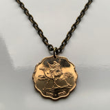 1962 Sudan 5 Millieme coin pendant Sudanese camel postman Khartoum Bahri Kerma El-Gadarif Al-Fashir Shendi Wau Africa arabic Islamic n003018