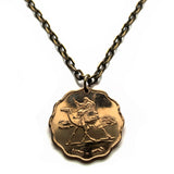 1962 Sudan 5 Millieme coin pendant Sudanese camel postman Khartoum Bahri Kerma El-Gadarif Al-Fashir Shendi Wau Africa arabic Islamic n003018