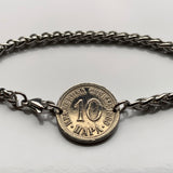 1912! Serbia Srbija 10 Para moneda pulsera de cadena trenzada de trigo de acero inoxidable Águila bicéfala serbia Belgrado Srbija Kosovo Yugoslavia Novi Sad Vojvodina Kragujevac Subotica Niš ciudad Zrenjanin Nišava Nemanjić dinastía Serbios b000125