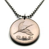 South Korea 500 Won coin pendant necklace Manchurian crane bird Seoul Busan Incheon Goryeo Hangul Hanja Han Mugunghwa Taegukgi Gyeongju Jeju Koryŏ Joseon dynasty Goguryeo kingdom Rose of Sharon n000244