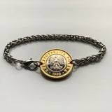 1995 Poland Polska 2 Zlote Stainless Steel Wheat Braided Chain coin bracelet white Polish eagle Warsaw Krakow Lodz Wrocław Poznan Gdansk Szczecin Bydgoszcz Lublin Katowice Polak Polans Poles Slavs Zakopane Oswiecim Kolobrzeg b000029