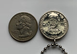 1981 Dominican Republic 25 Centavos coin pendant necklace jewelry escudo Dominicano Santo Domingo Santiago Punta Cana Cibao La Vega Puerto Plata San Cristóbal La Romana Boca Chica Ciudad Colonial San Pedro Macorís n000125