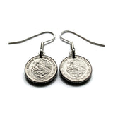 Mexico 20 Centavo coin earrings águila real Mexicana Mexican golden eagle Ecatepec Juárez Culiacán Jalisco Cuernavaca Oaxaca Tijuana Veracruz Toluca Chiapas Pachuca Guadalajara Morelia Hidalgo Yucatán Monterrey Puebla Cancún Azteca Acapulco Zócalo e000573