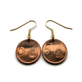 Cyprus Kýpros Kıbrıs 5 Euro Cent coin earrings Cypriot Mouflon wild sheep Nicosia Limassol Strovolos Larnaca Lakatamia Agios Athanasios Famagusta Paphos Kyrenia Paralimni Kato Polemidhia e000661