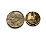 1975 UdSSR CCCP Sowjetunion Kommunistisches Russland 1 Kopeken Münze Anhänger Halskette Schmuck Sozialist Moskau Sankt Petersburg Bolschewiken Wladimir Lenin Stalin Karl Marx Februarrevolution Genossen Hammer und Sichel n001876